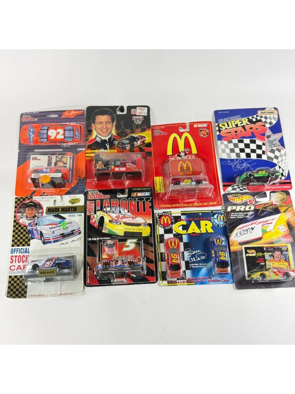 Nascar 1:64 Diecast Lot of 8 Racing Champions McDonalds Stock Cars Collectible